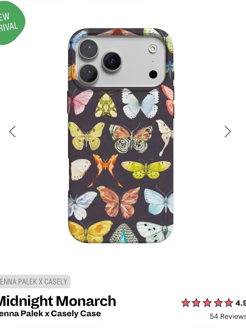 Casely Midnight Monarch Butterfly Phone Case - iPhone 17 pro max